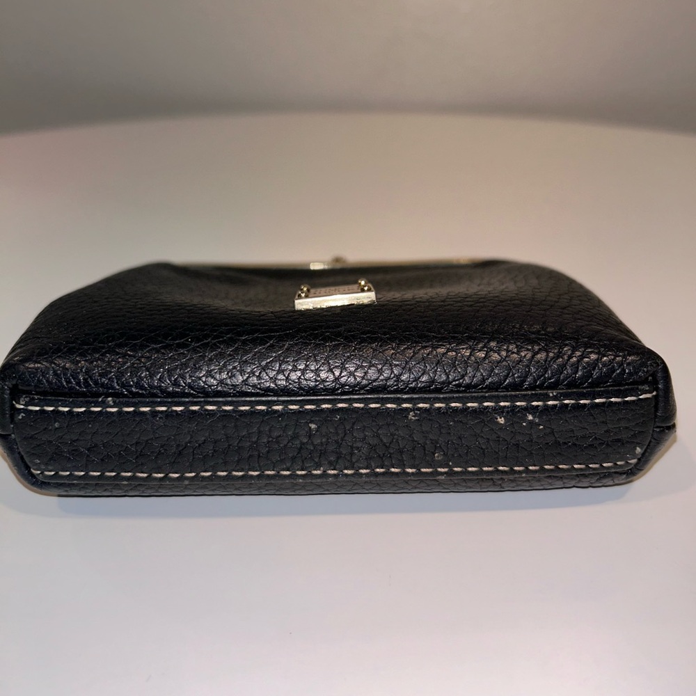 Vintage Dooney & Bourke kiss lock coin wallet gold hardware Black - Picture 4 of 9